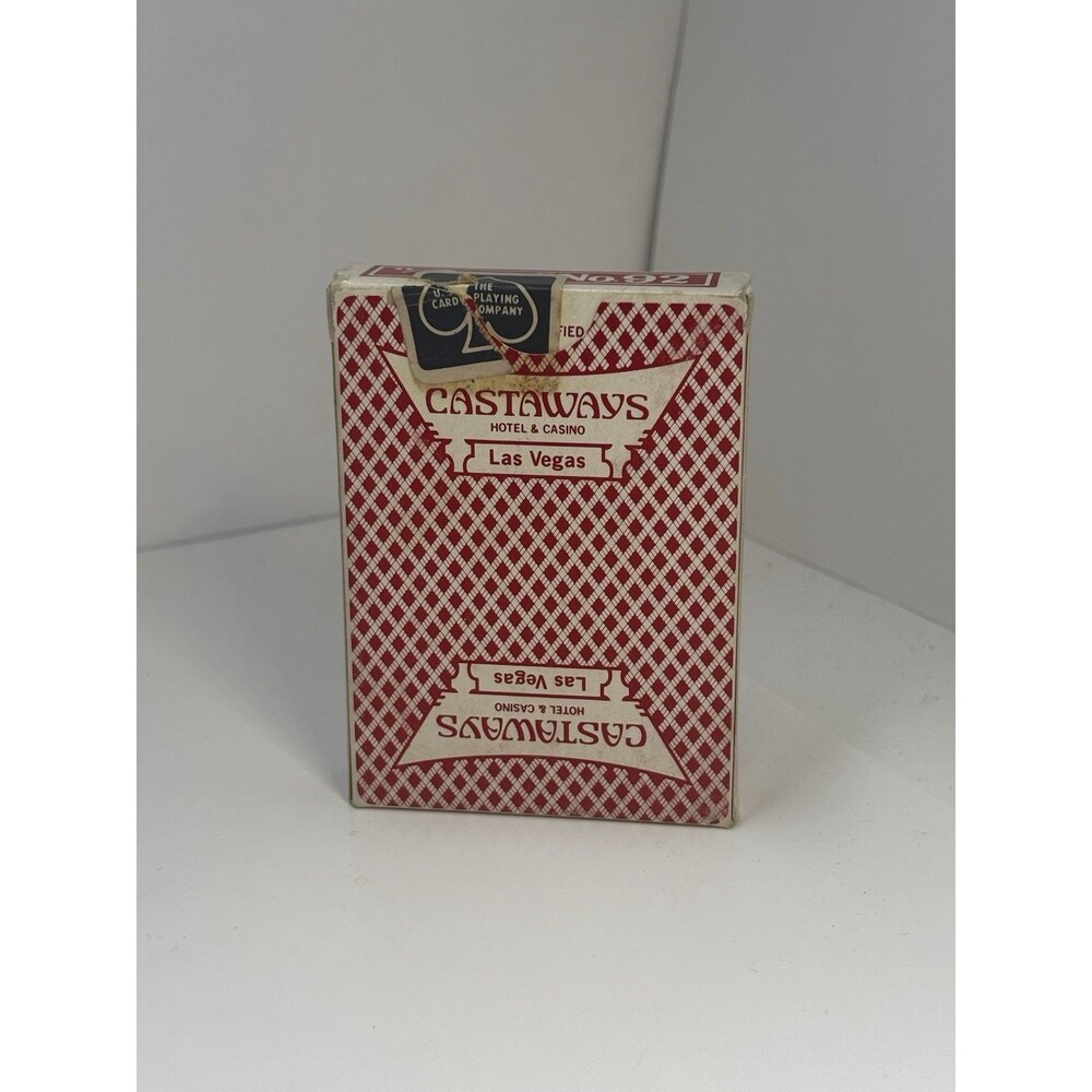 CASTAWAYS Casino Used Playing Cards Bee Las Vegas Nevada RED Deck Poker